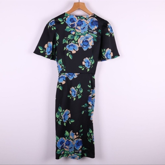 Zara Short Sleeve Floral Wrap Dress - Picture 3 of 5